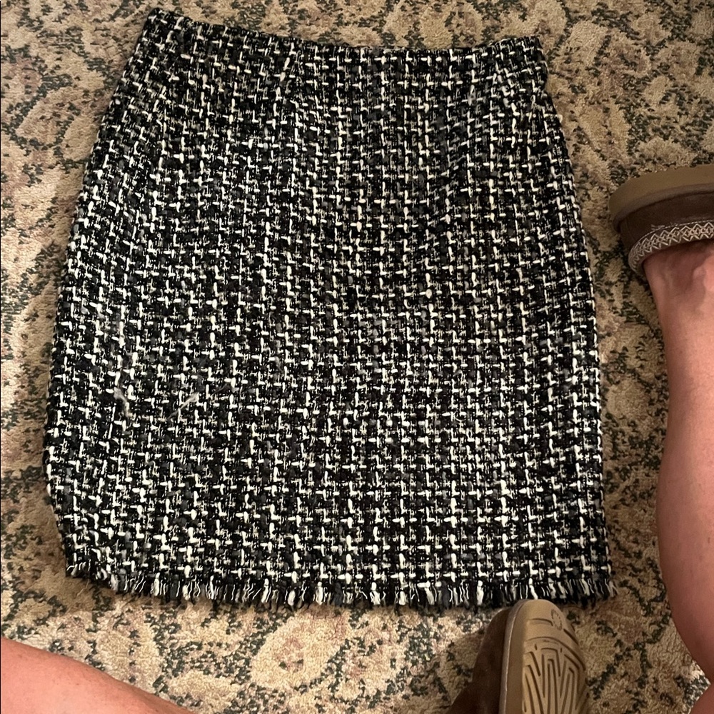 JohnPaulRichard Monochrome Tweed Skirt